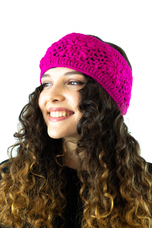 Bentițe - Bentita din lana crosetata - Magenta