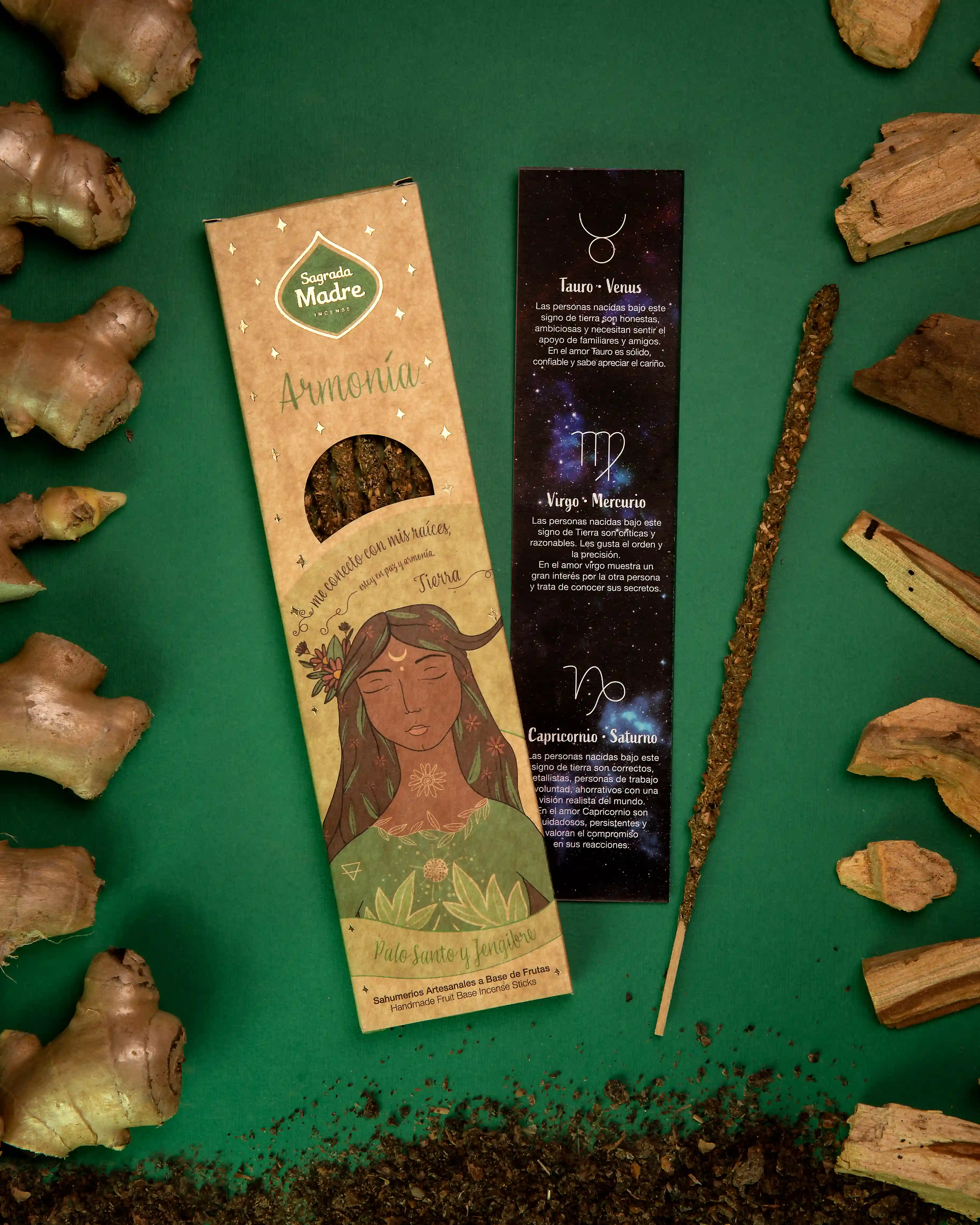 Bețișoare Parfumate Luxury Sagrada Madre Colecția 5 Elementos – Tierra (Palo Santo and Ginger) – Armonia (Harmony) [6]