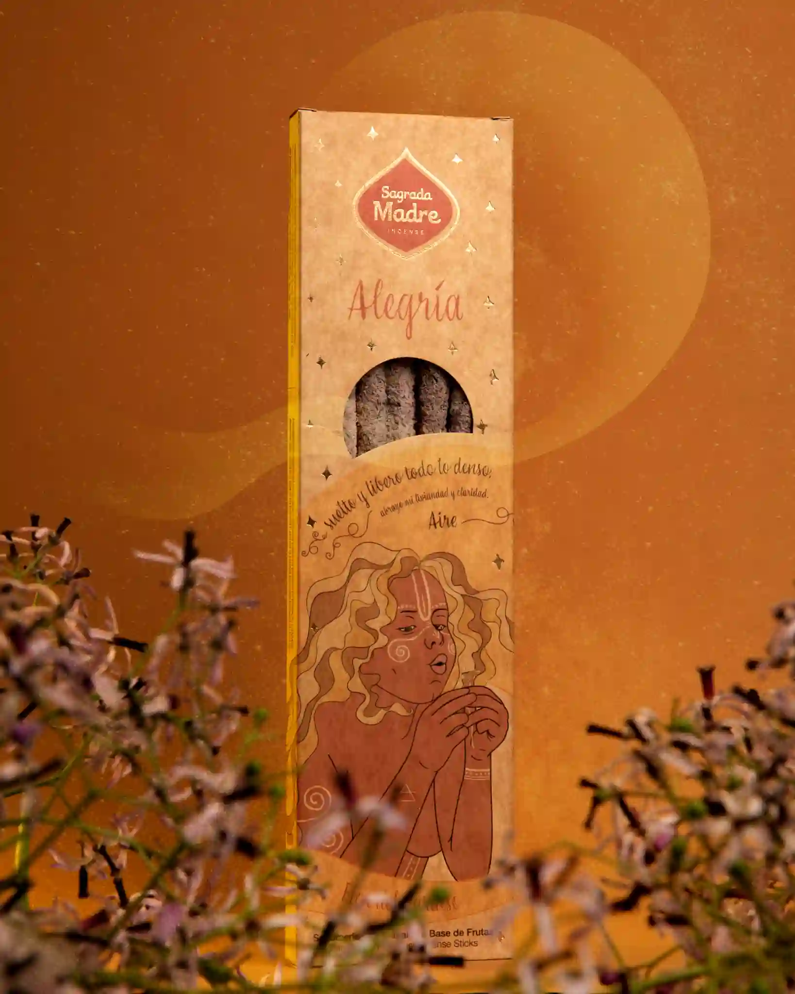 Bețișoare Parfumate Luxury Sagrada Madre Colecția 5 Elementos – Aire (Flor del árbol paraíso) – Alegría (Joy) [5]