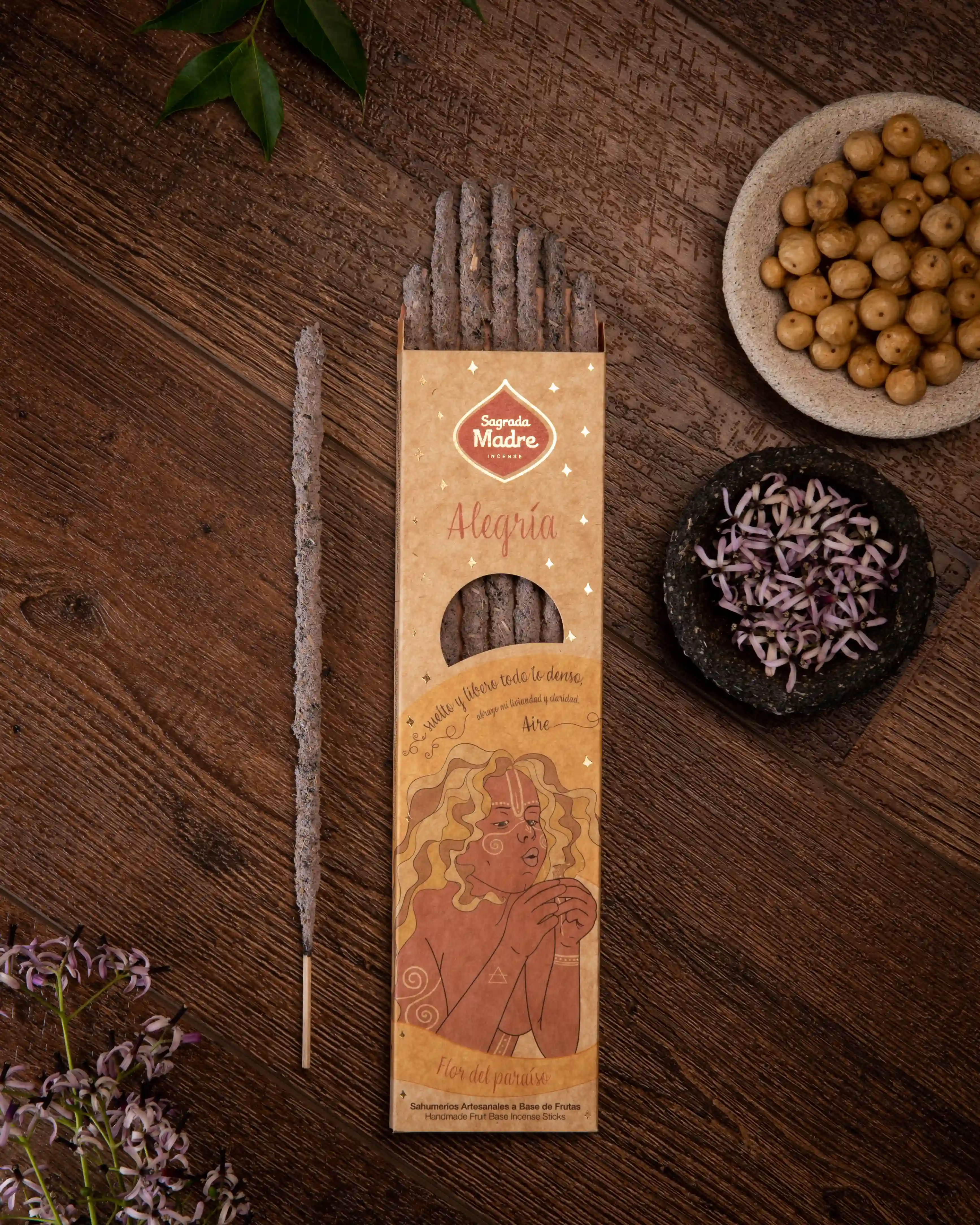 Bețișoare Parfumate Luxury Sagrada Madre Colecția 5 Elementos – Aire (Flor del árbol paraíso) – Alegría (Joy) [2]