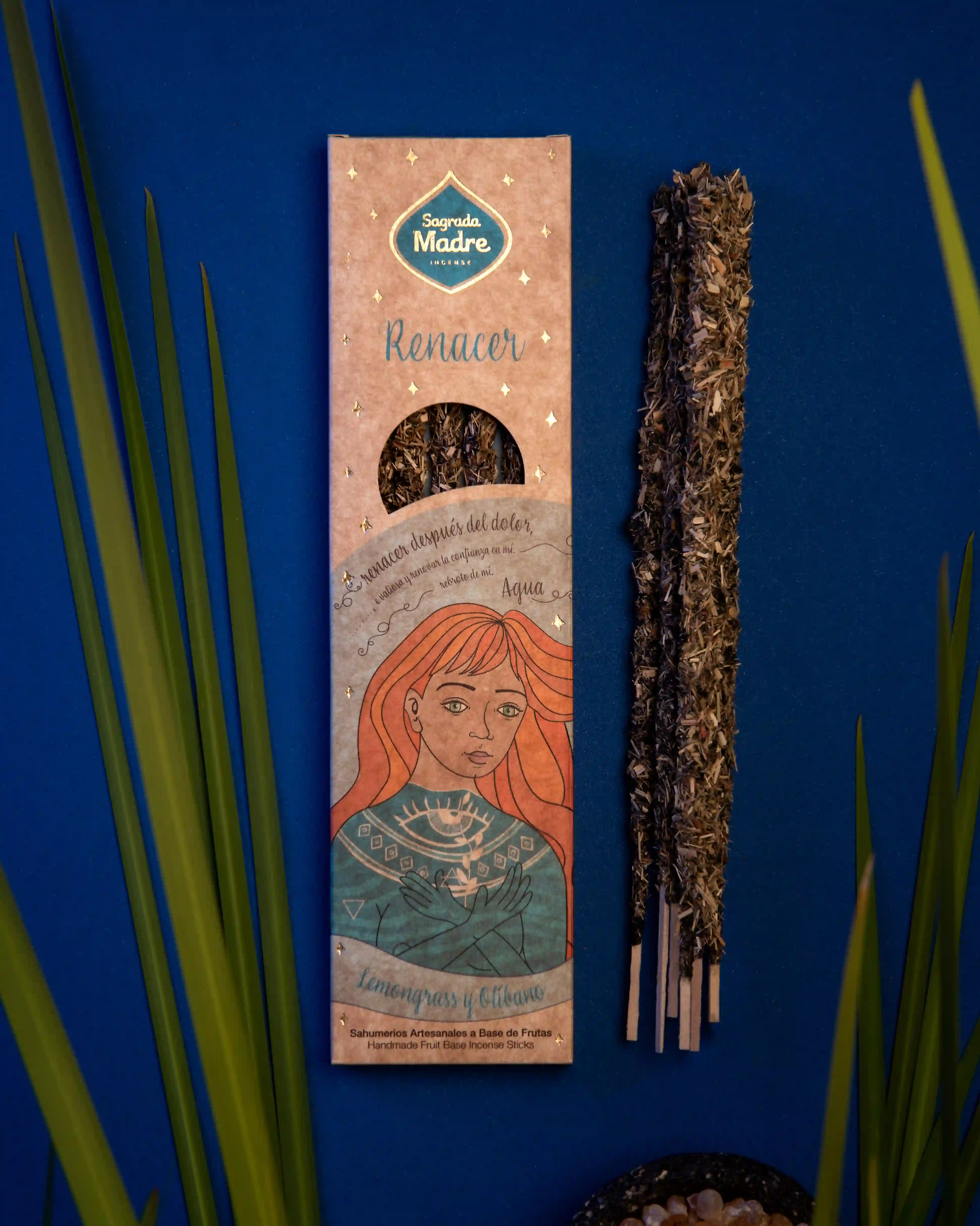 Bețișoare Parfumate Luxury Sagrada Madre Colecția 5 Elementos – Agua (Lemongrass and Frankincense) – Renacer (Rebirth) [4]