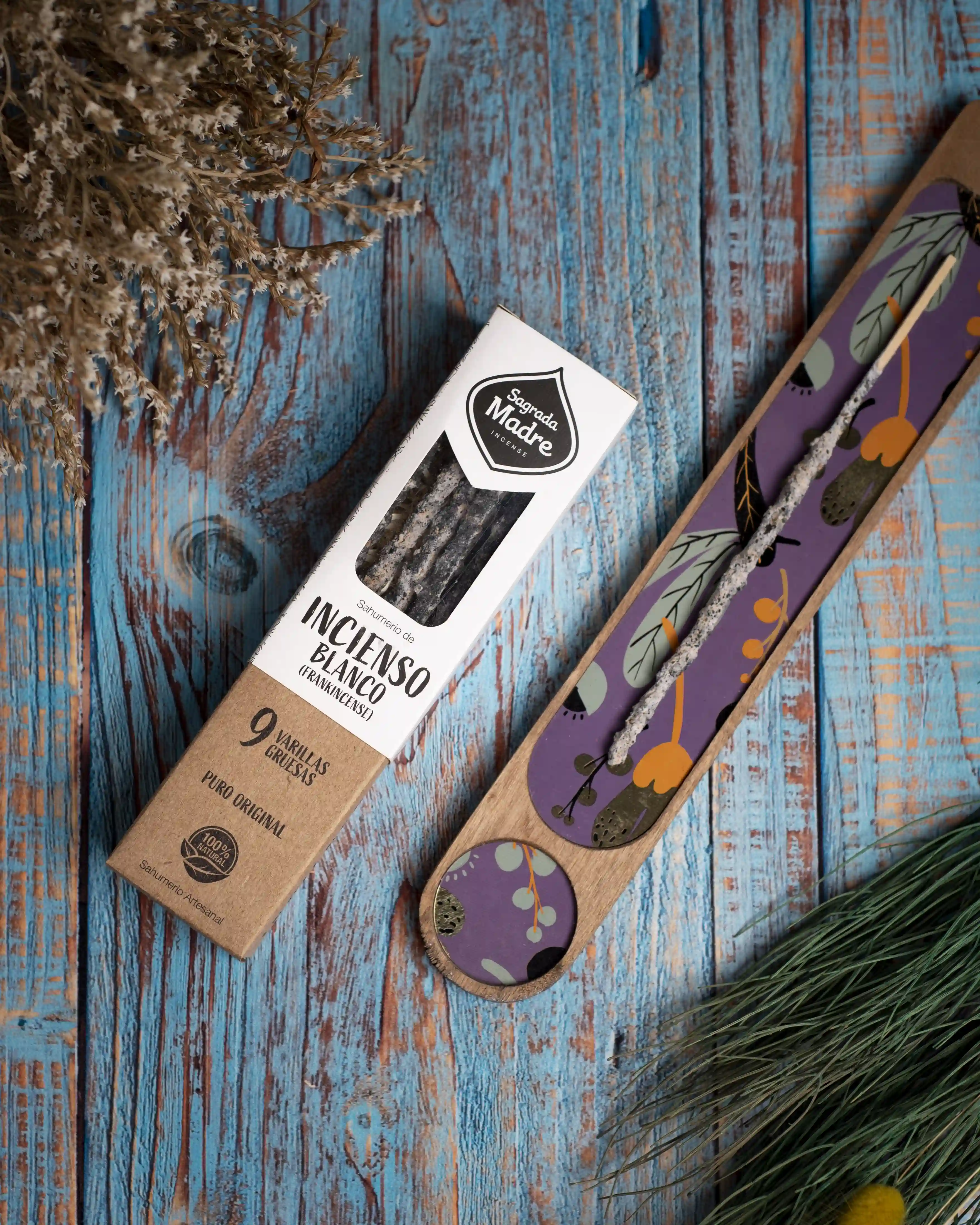 Bețișoare Parfumate Luxury Sagrada Madre Colecția Linea Hierbas – Incenso Blanco (White Frankincense) [1]