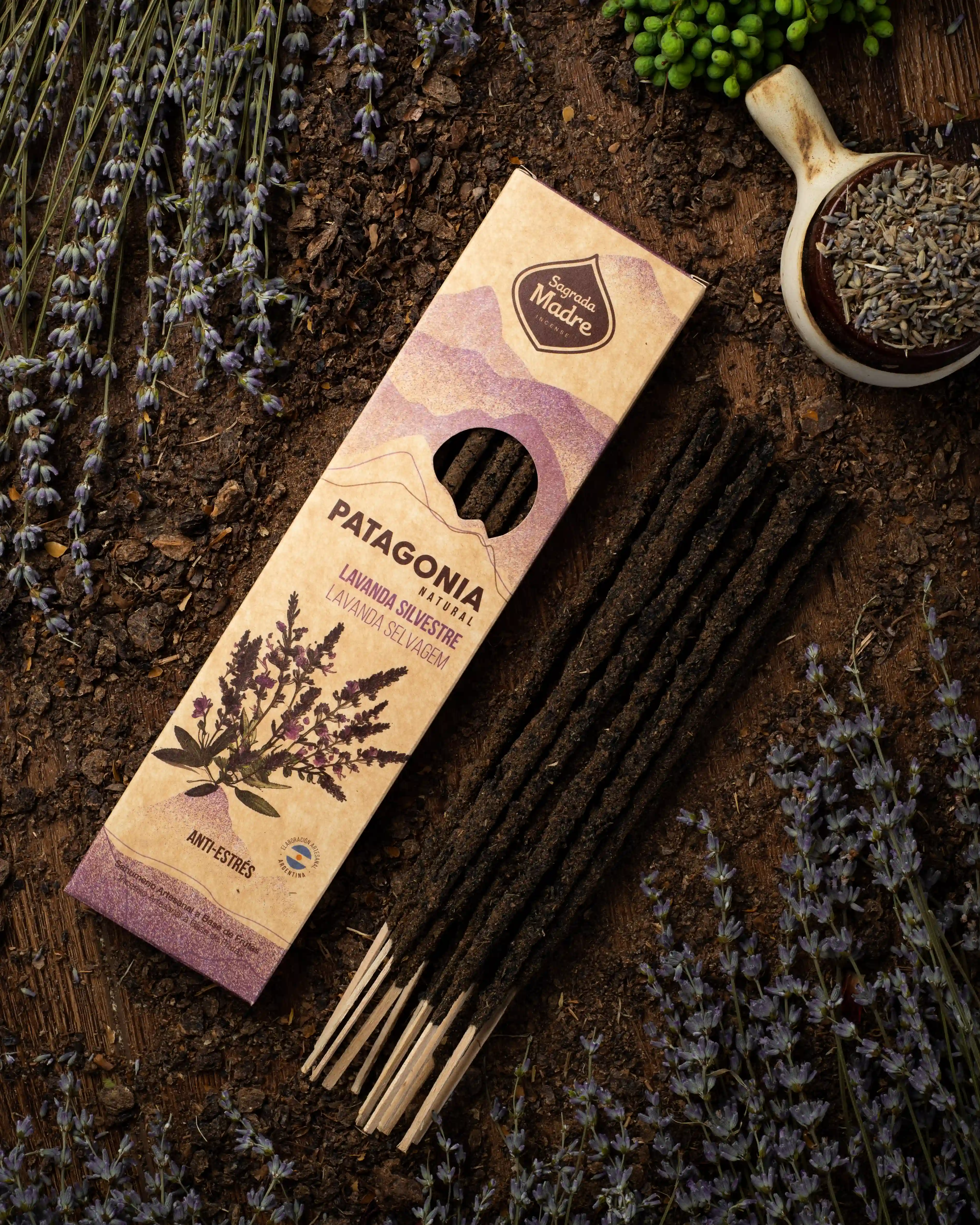 Bețișoare Parfumate Luxury Sagrada Madre Colecția Patagonia – Lavanda Silvestre (Anti-Stress) [1]