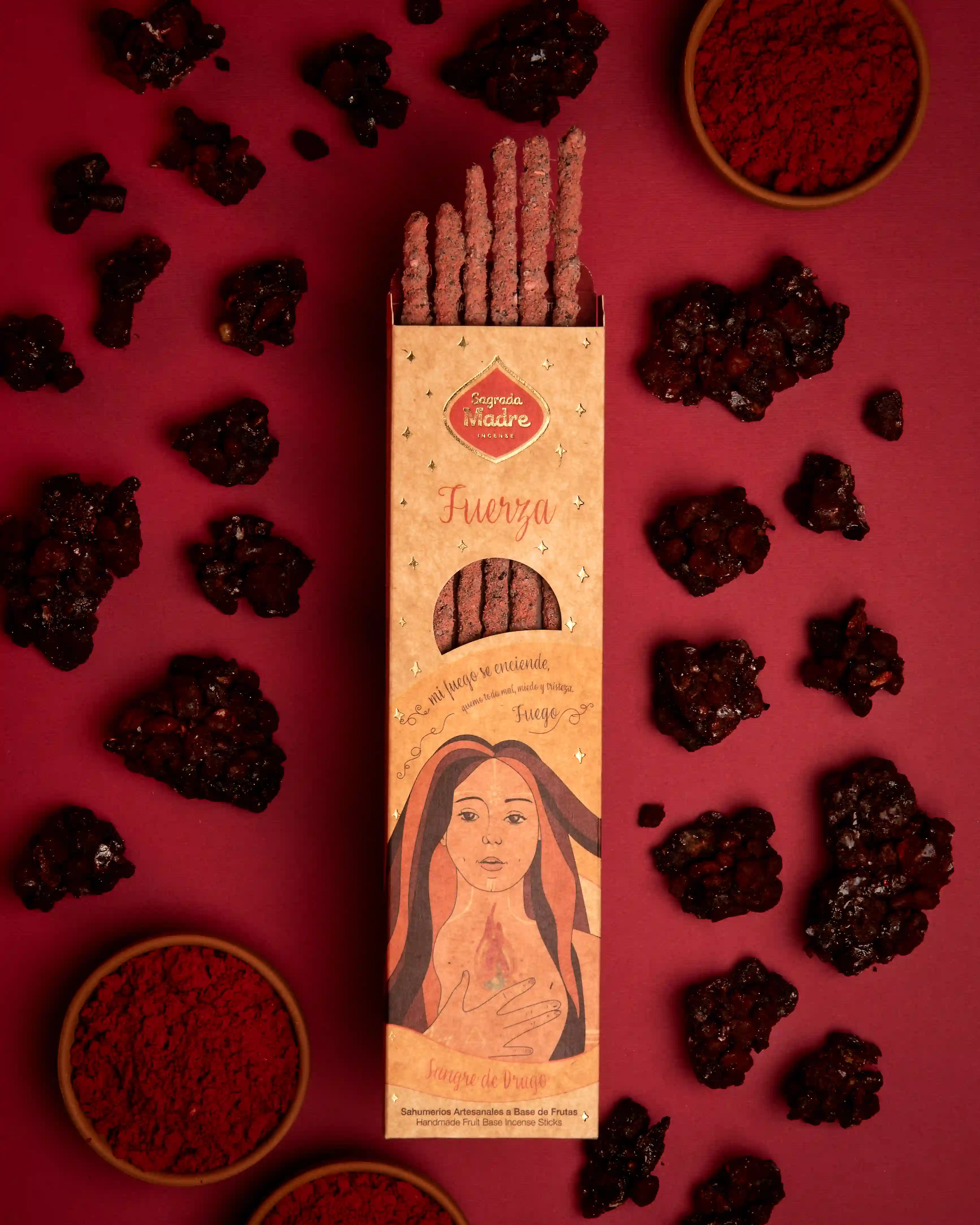 Bețișoare Parfumate Luxury Sagrada Madre Colecția 5 Elementos – Fuego (Dragon’s Blood) – Fuerza (Force) [6]