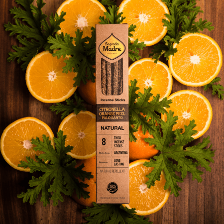 ZEN - Bețișoare Parfumate Luxury Sagrada Madre Colecția Naturales - Palo Santo Citronella Orange Peel