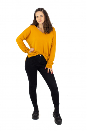 Bluza asimetrica decolteu in V - Khaki 22N77S [4]