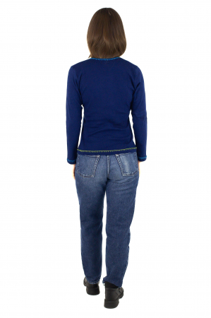 Bluza cambrata cu imprime floral - Rosu [3]