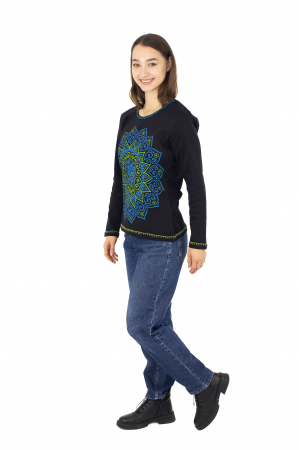 Bluza cambrata cu imprime floral - Rosu [2]
