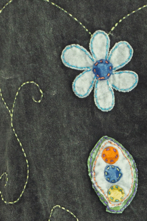 Bluza cu maneca scurta si broderie - Gri inchis [4]