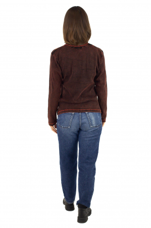 Bluza dama din bumbac cambrata - Mustar [3]