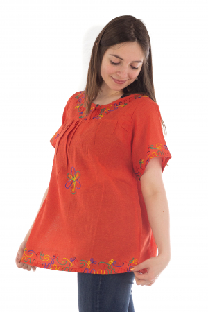 Bluza din bumbac cu broderie  - Color combo 3 [2]