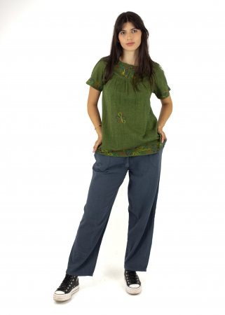 Bluza din bumbac cu broderie  - Color combo 6 [2]