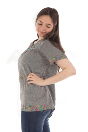 Bluza din bumbac cu broderie  - Color combo 8 [1]