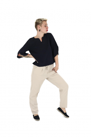 Bluza din bumbac Karen V2 -Negru [2]