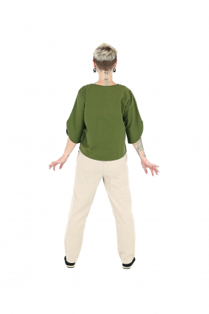 Bluza din bumbac Karen V2 -Verde [4]