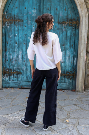 Bluza din bumbac Karen V2 -Alb [4]