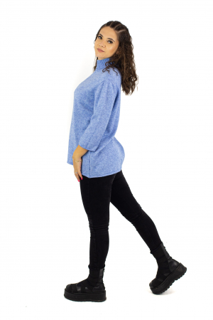 Bluza tip helanca cu maneca trei sfert - Albastru Deschis 22N74S [2]