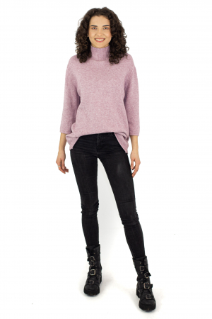 Bluza tip helanca cu maneca trei sfert - Albastru Deschis 22N74S [4]