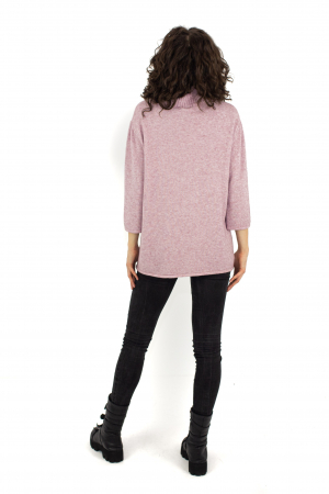 Bluza tip helanca cu maneca trei sfert - Albastru Deschis 22N74S [3]