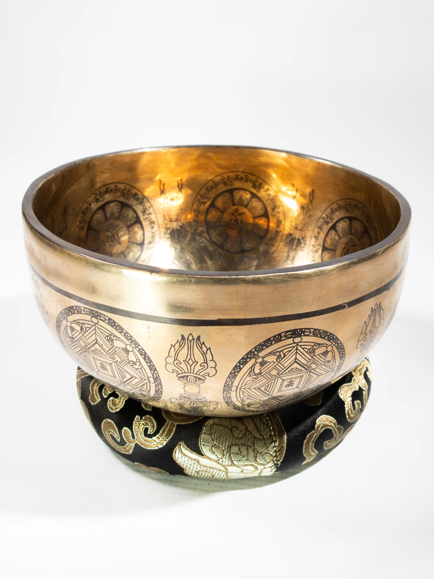 BOLURI TIBETANE - Singing Bowl Tibetan Autentic Forjat manual – Laser Print, 16,5 cm, 0,850 kg