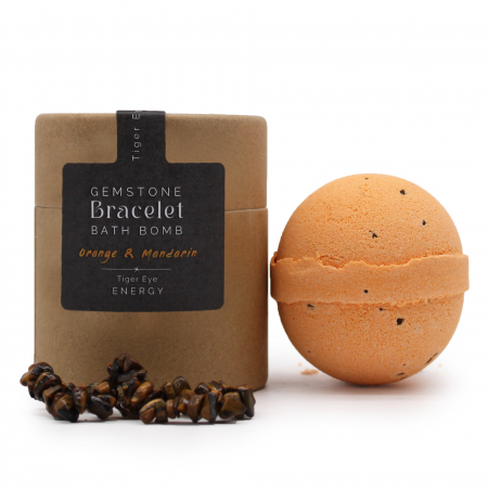 Produse pentru Baie - Bomba Spumanta de Baie cu Bratara Ochi de Tigru - Portocala si Mandarina
