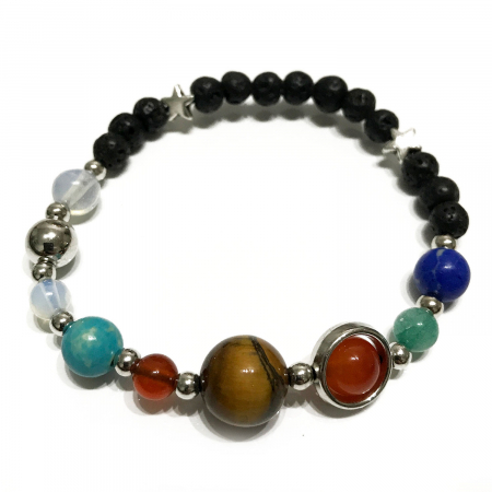 Bijuterii - Brățară Lava Stone - Pietre Semiprețioase Silver Solar System