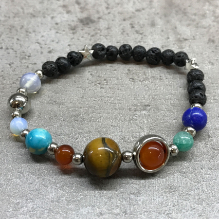 Brățară Lava Stone - Pietre Semiprețioase Silver Solar System [1]