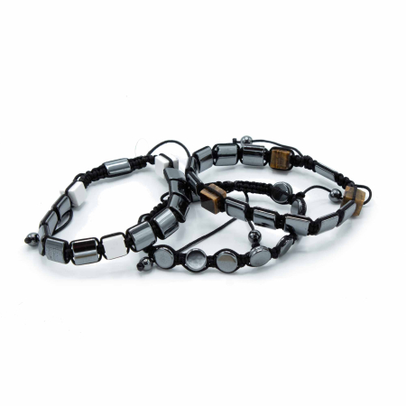 Brățări Shamballa din Hematit Magnetic - Cilindri și Inele [2]