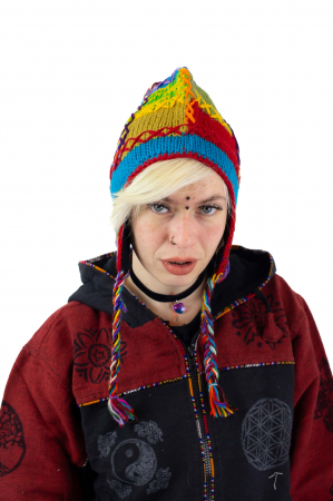 Caciula calduroasa din 100% Lana captusita cu polar - Model Unicat - 14 [0]