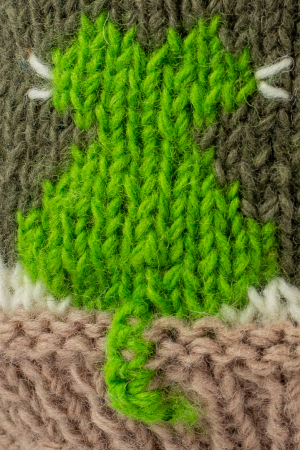 Caciula din lana Cats - Grey and Green [2]
