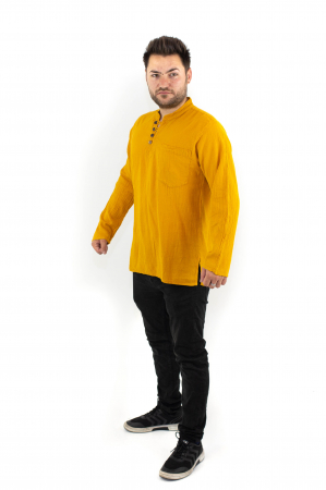 Camasa cu maneca lunga cu patru nasturi si buzunar - Verde [2]