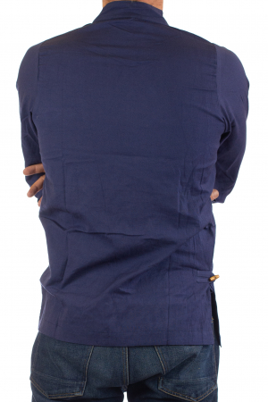 Camasa cu maneca lunga - Side Cut - Albastru Inchis [5]
