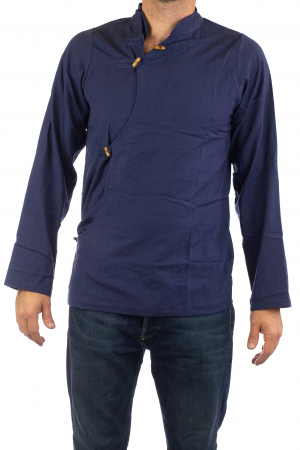 Camasa cu maneca lunga - Side Cut - Albastru Inchis [1]
