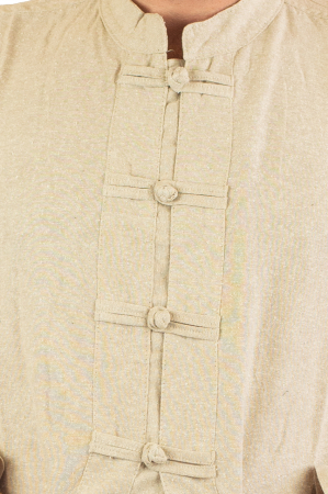 Camasa cu nod chinezesc - Chinese knot shirt - Crem [2]