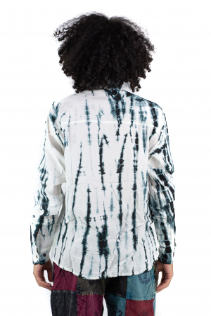 Camasa din bumba cu maneca lunga - Tye Dye print - ALB [6]