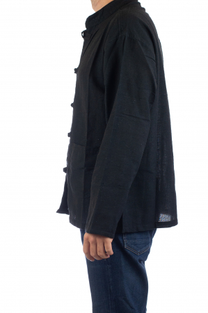 Camasa cu nod chinezesc - Chinese knot shirt - Neagra [4]