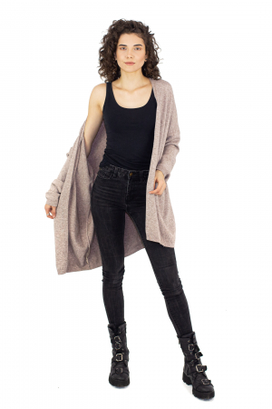 Cardigan basic intr-o culoare - Bej 21N41BX [1]