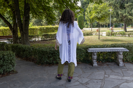 Cardigan din tricot tip plasa - Menta [3]