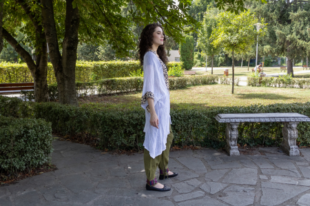 Cardigan din tricot tip plasa - Menta [2]