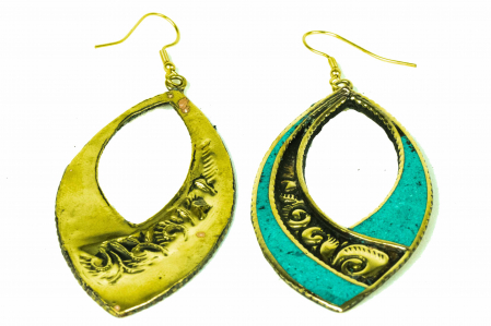 Bijuterii - Cercei mari gold - Art nouveau E97