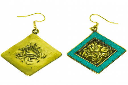 Cercei medii romb - Art nouveau E107 [1]