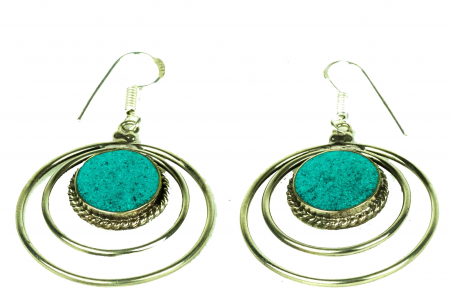 Cercei medii - Turquoise circle - E45 [0]