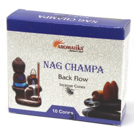 India - Conuri (10buc) Parfumate Aromatice „Fum Curgător” –  Nag Champa