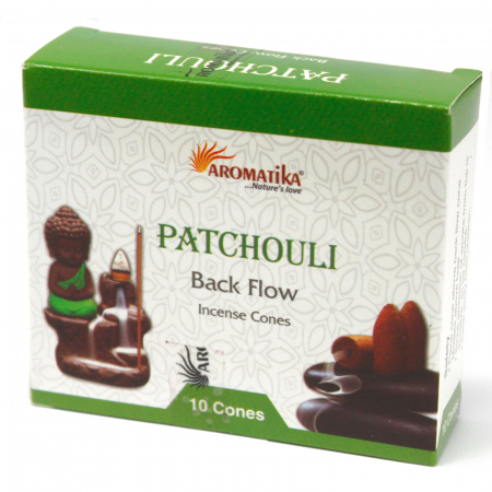 India - Conuri  (10buc) Parfumate Aromatice „Fum Curgător” – Patchouli