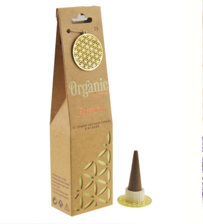 ZEN - Conuri Parfumate  Organic Iasomie + suport ceramic – Song of India