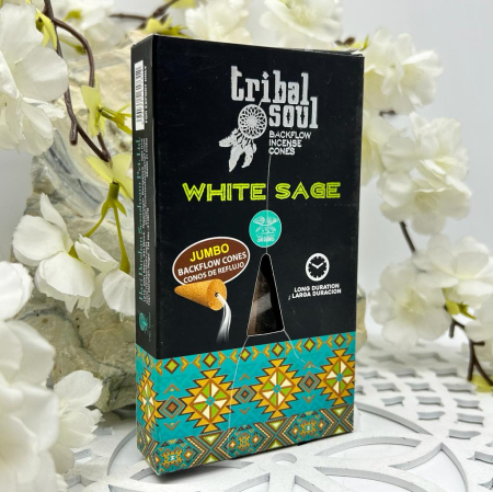 India - Conuri Parfumate Premium Tribal Soul - Salvie Albă