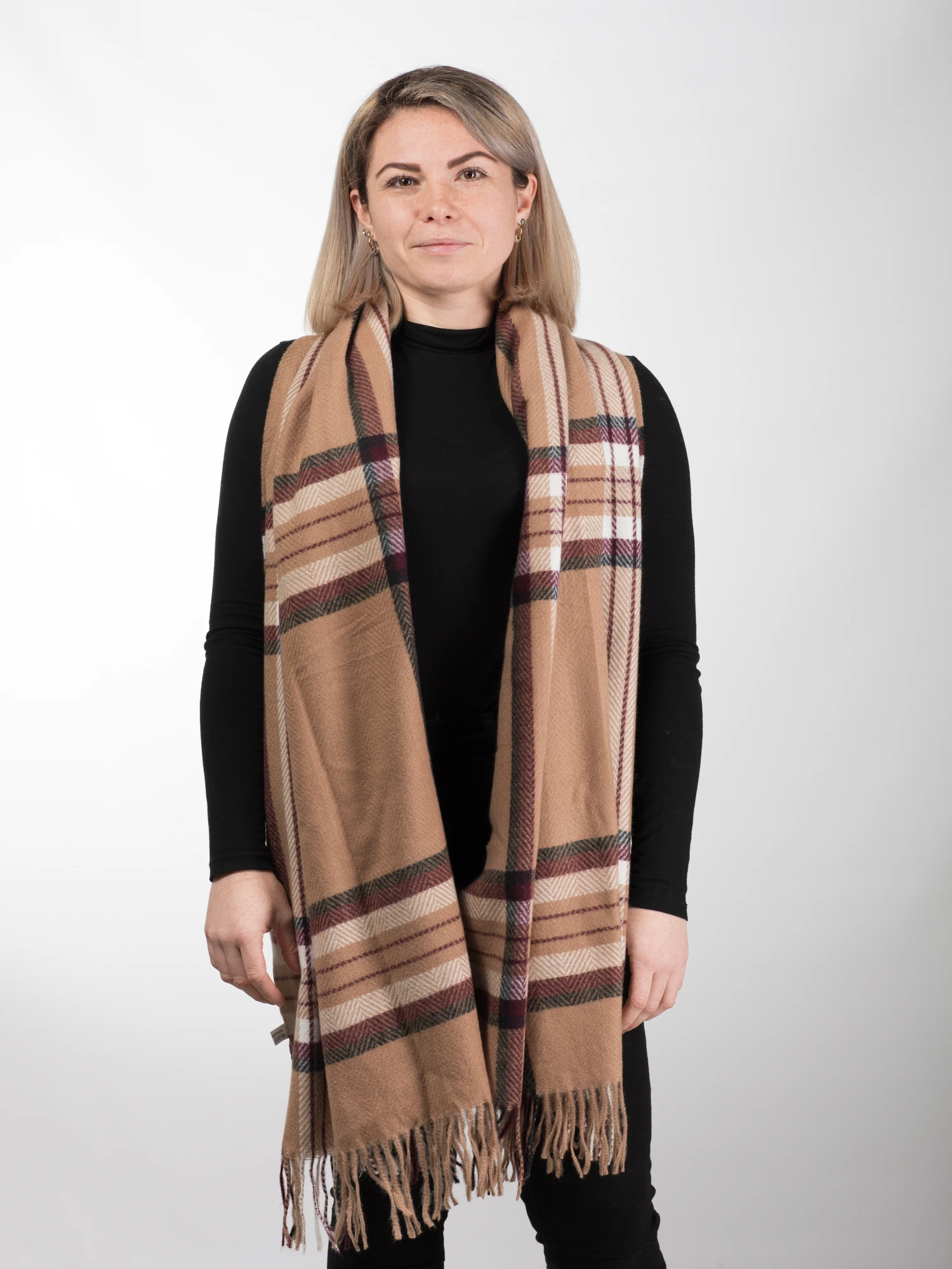 ACCESORII DE IARNĂ - Esarfa eleganta din casmir tip sal - Model Unicat 31