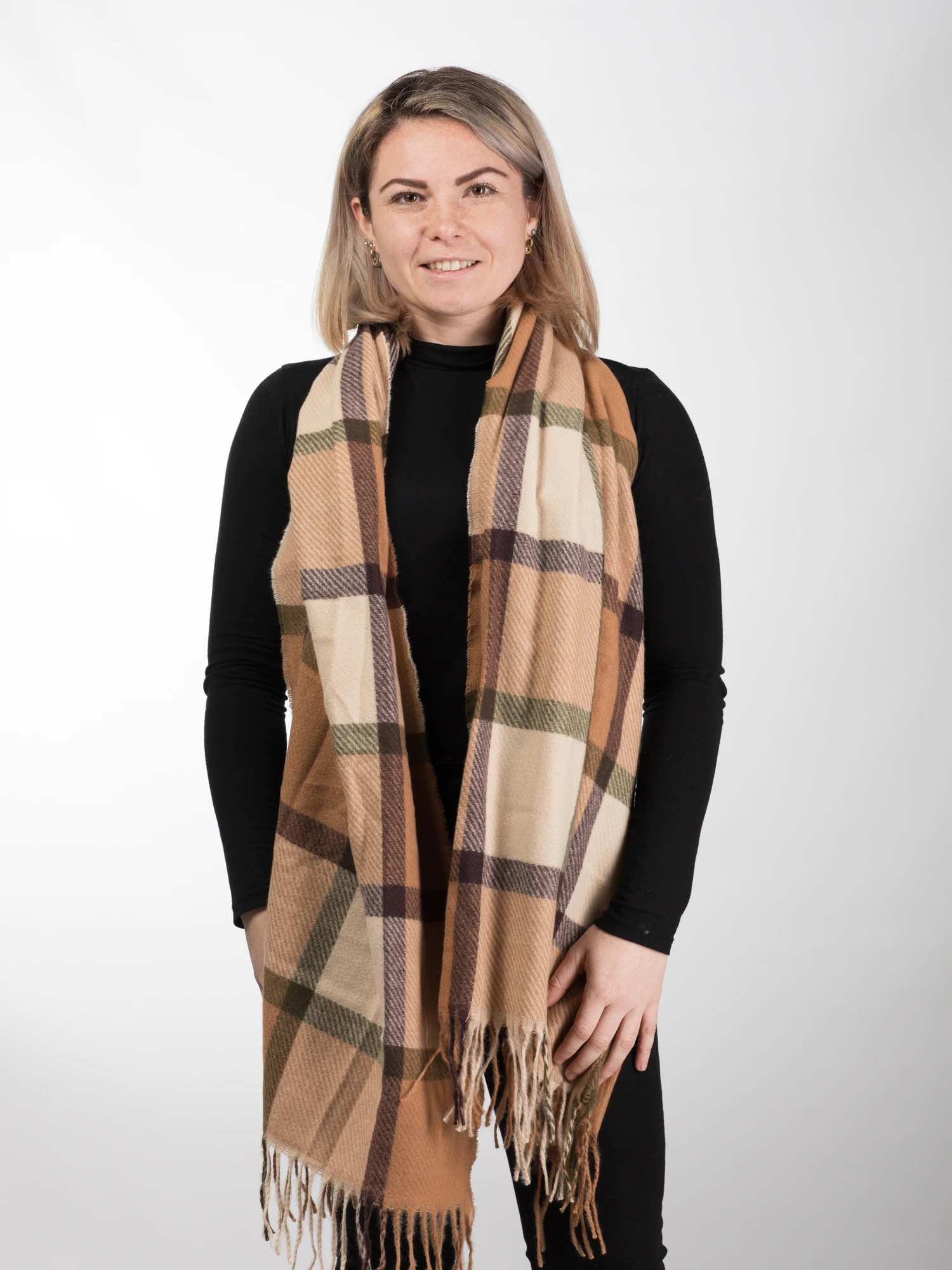 ACCESORII DE IARNĂ - Esarfa eleganta din casmir tip sal - Model Unicat 31