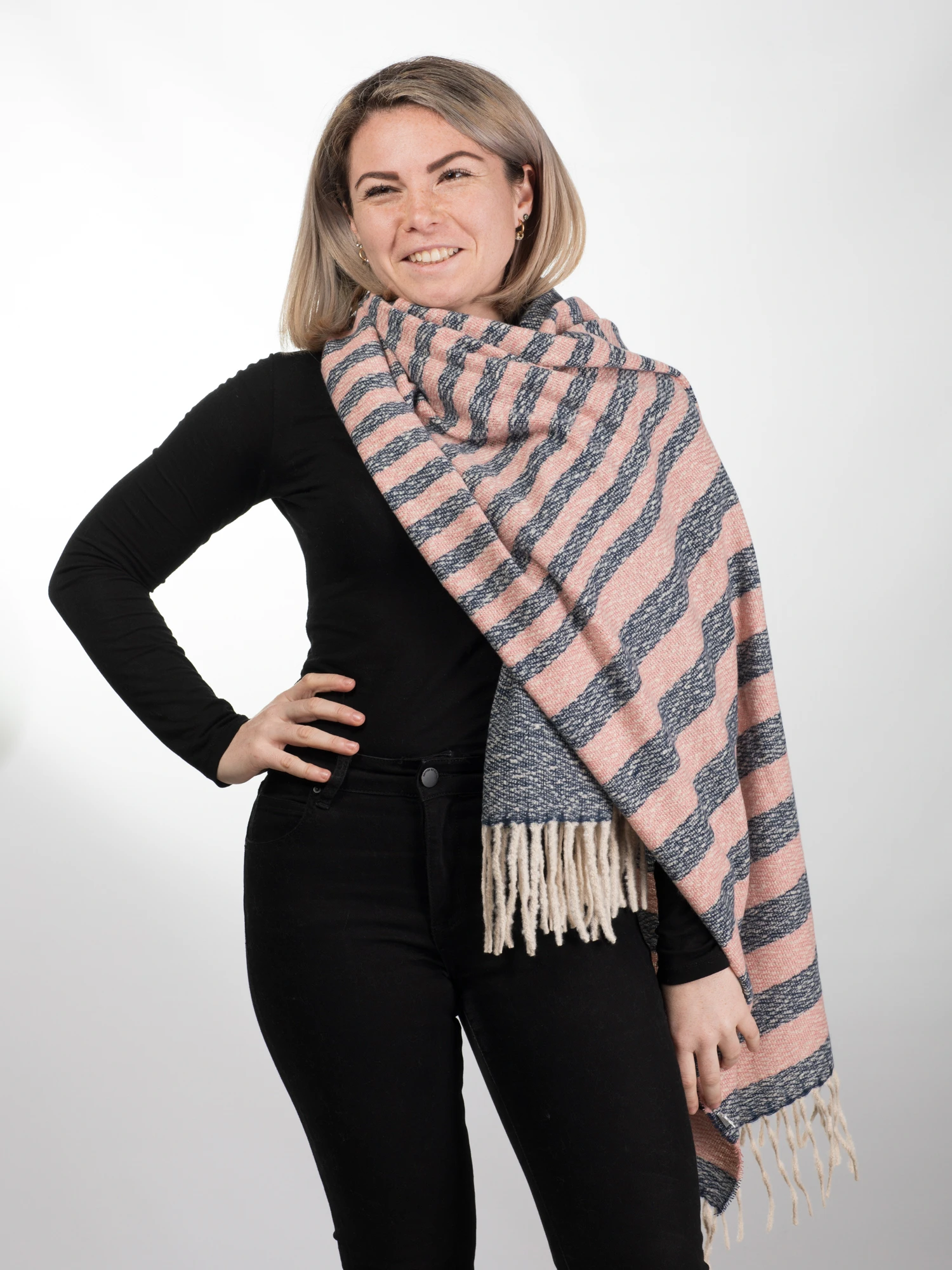 ACCESORII DE IARNĂ - Esarfa eleganta din casmir tip sal - Model Unicat 31