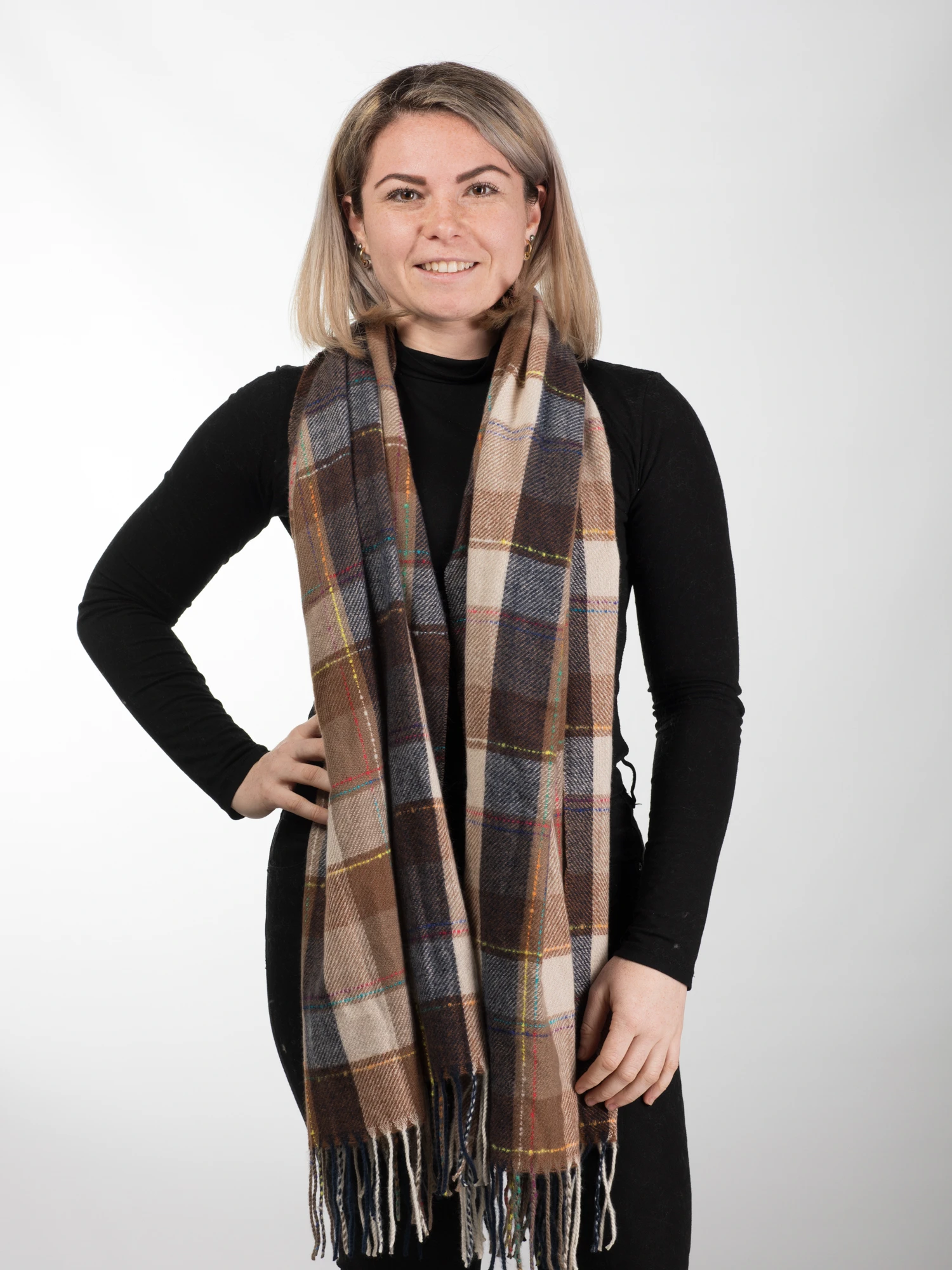 ACCESORII DE IARNĂ - Esarfa eleganta din casmir tip sal - Model Unicat 31